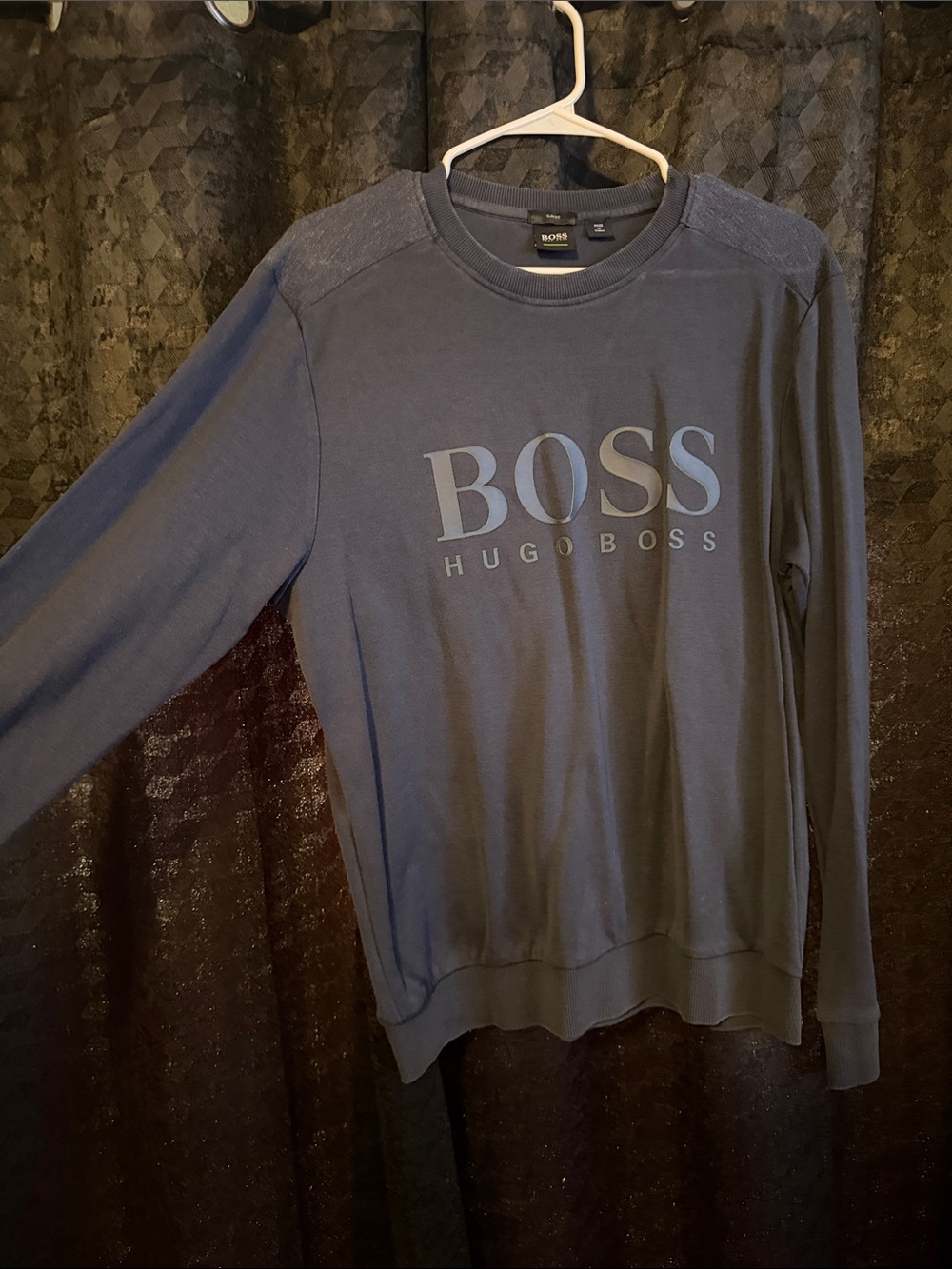 Hugo Boss Men's BOSS Logo Crewneck Sweater - Dark Blue